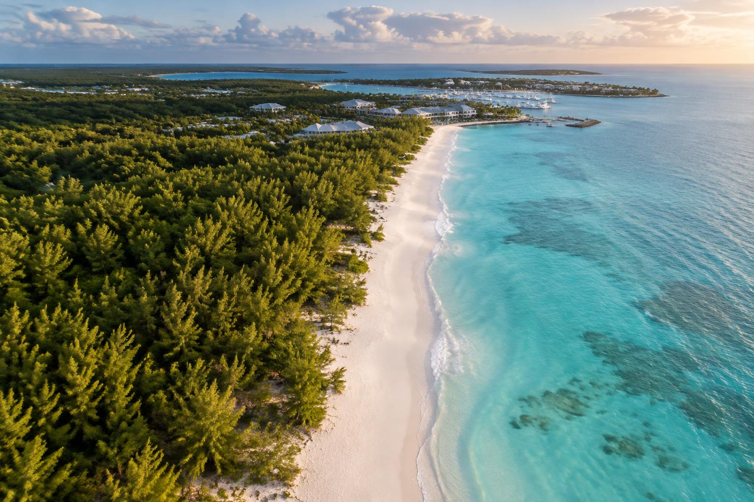 Illustrative aerial imagery for Grand Bahama